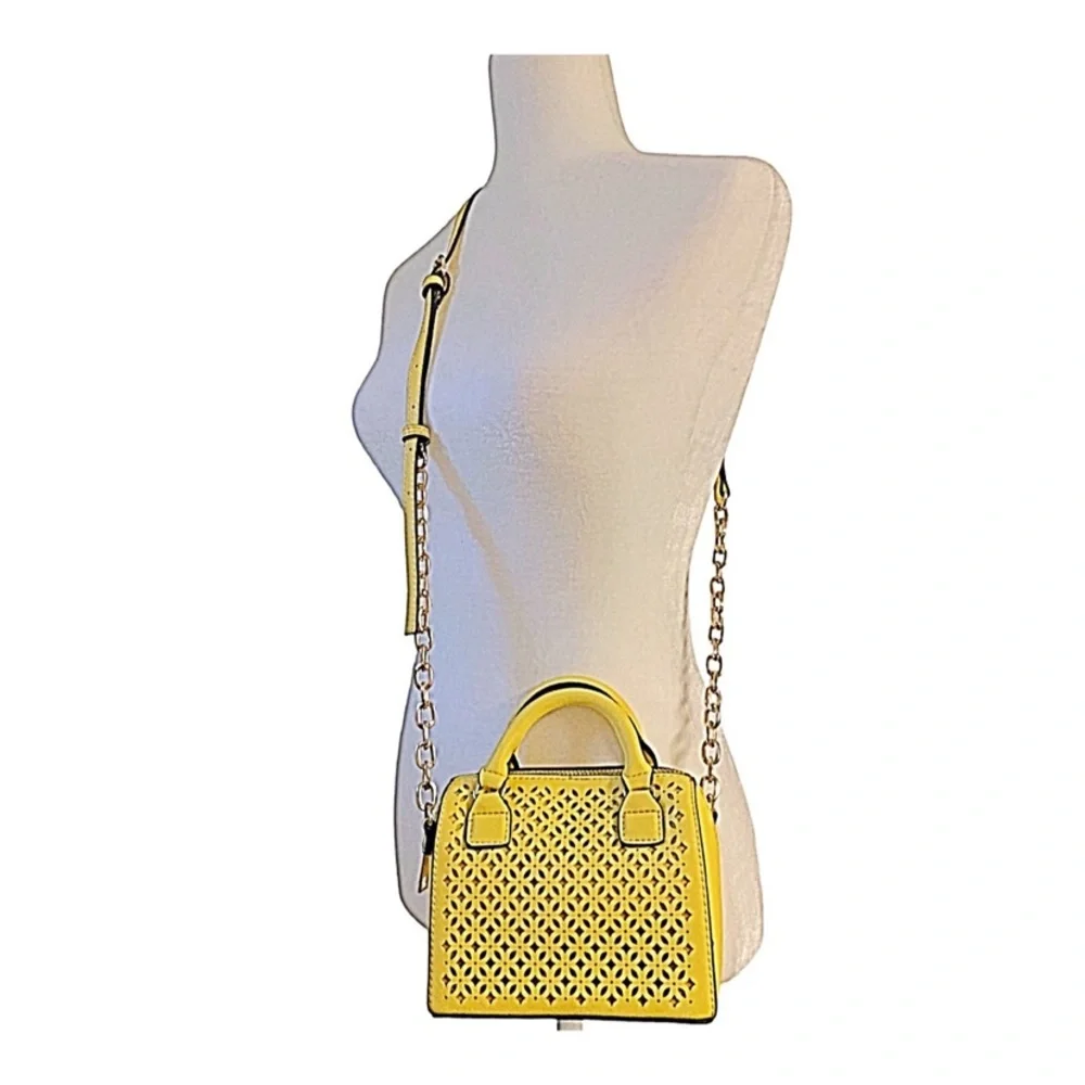 MMS Purse Yellow Laser-cut Petite Small Size Satchel / Cross Body — handbag